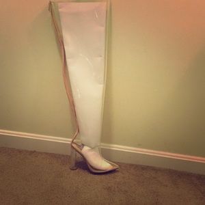 Thigh-high Transparent Boots